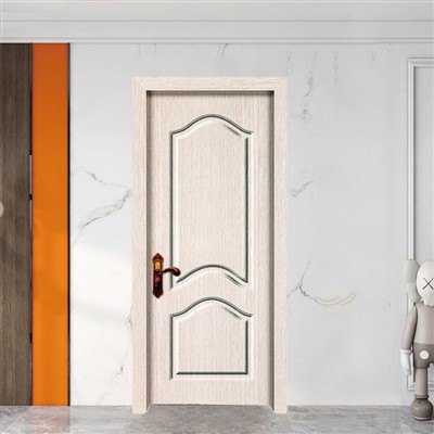 Dvoupanelové dřevěné PVC dveře v bílé barvě