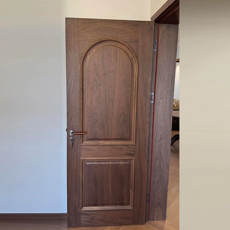 Streamed Line Walnut Solid Door factory